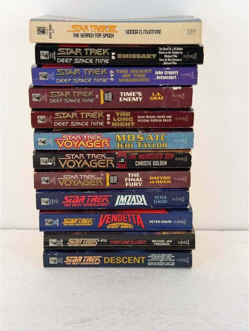 Star Trek Pocket Books Novel Collection - Lot of 12